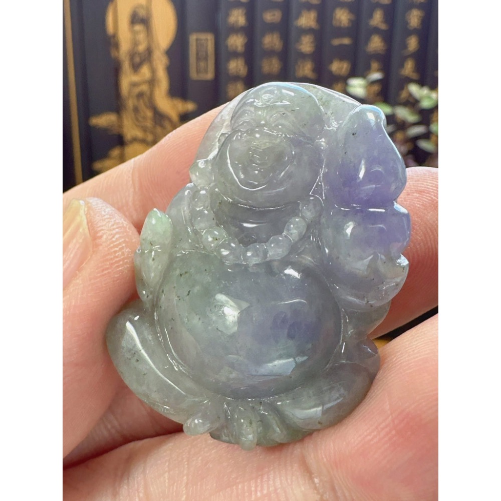天然翡翠A貨-可愛歡喜彌勒佛 商品編號051908-細節圖6
