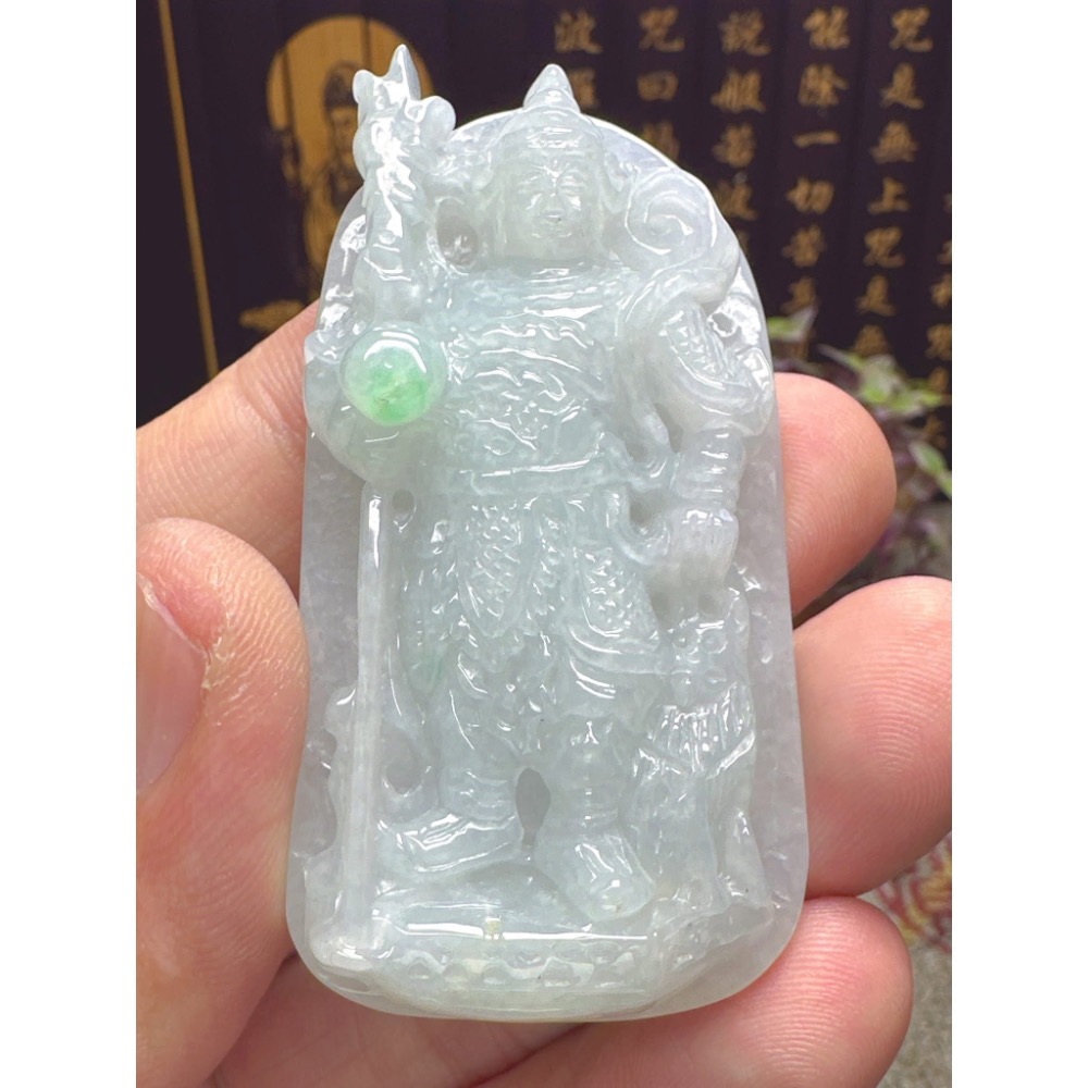 天然翡翠A貨-二郎神楊戩與嘯天犬 商品編號050115-細節圖4