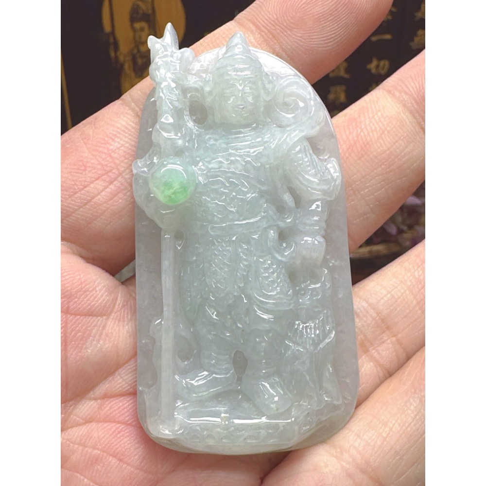 天然翡翠A貨-二郎神楊戩與嘯天犬 商品編號050115-細節圖6