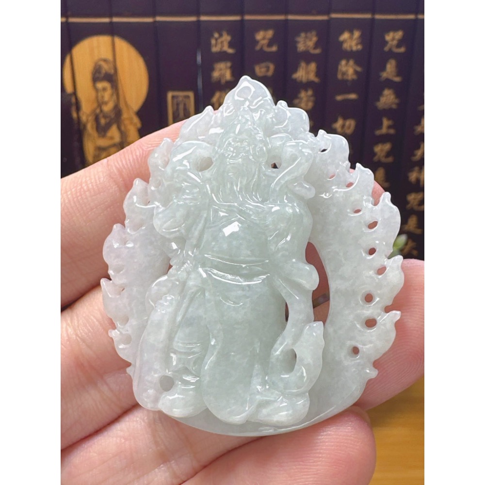 天然翡翠A貨-關聖帝君 商品編號052805-細節圖2