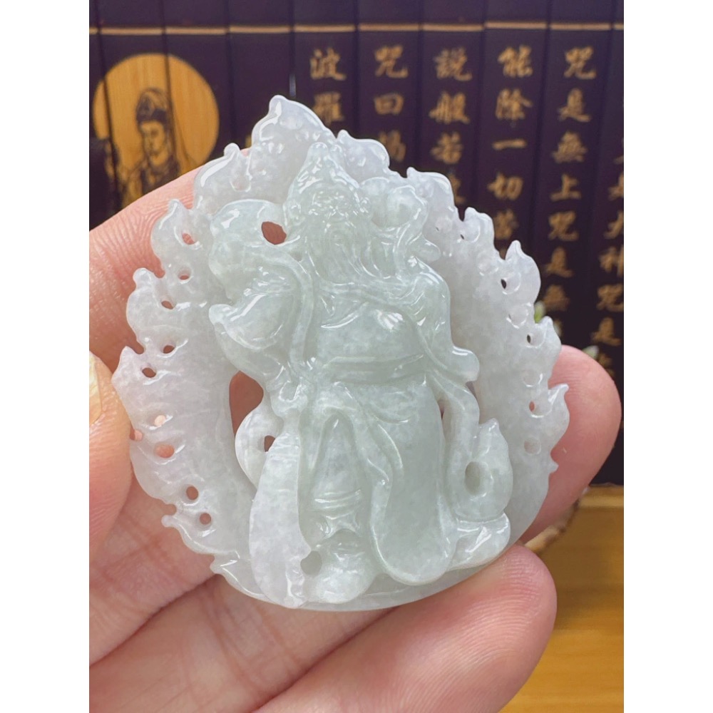天然翡翠A貨-關聖帝君 商品編號052805-細節圖3
