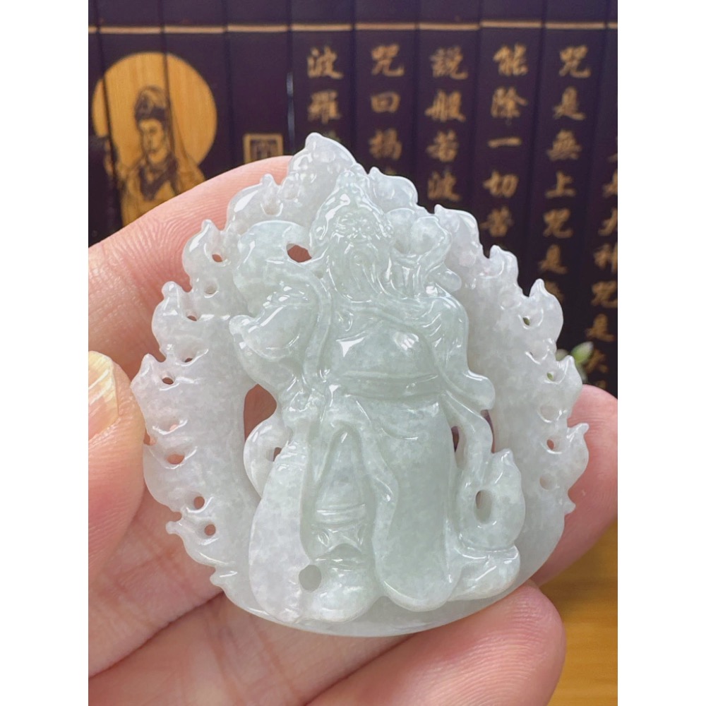 天然翡翠A貨-關聖帝君 商品編號052805-細節圖4