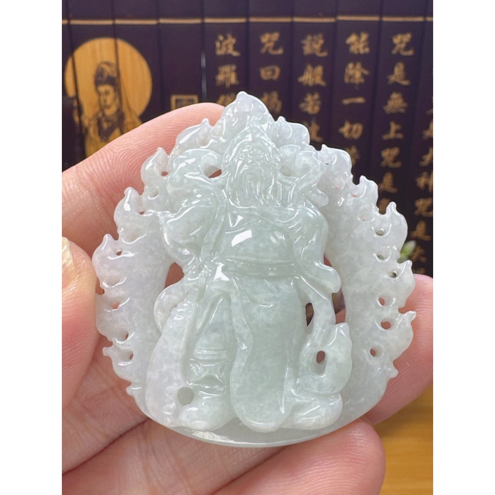 天然翡翠A貨-關聖帝君 商品編號052805-細節圖5
