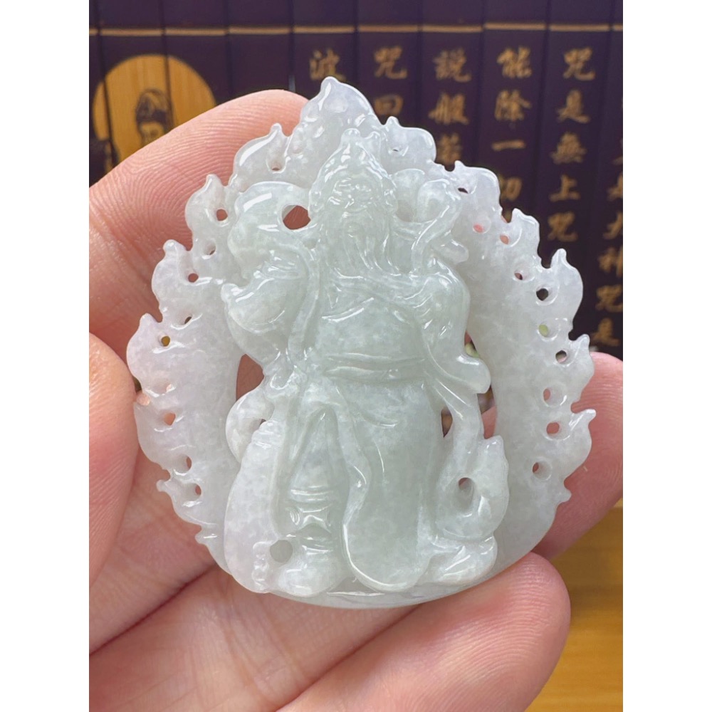 天然翡翠A貨-關聖帝君 商品編號052805-細節圖6