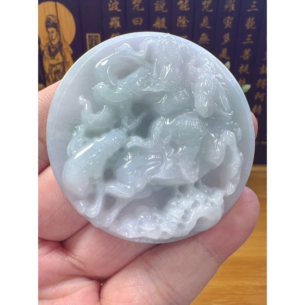 天然翡翠A貨-一夫當關 萬夫莫敵關聖帝君 商品編號052908-細節圖3