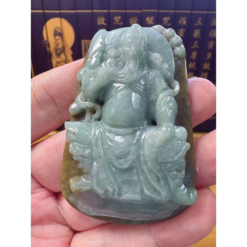 天然翡翠A貨-忠義千秋武財神-關聖帝君 商品編號052909-細節圖4