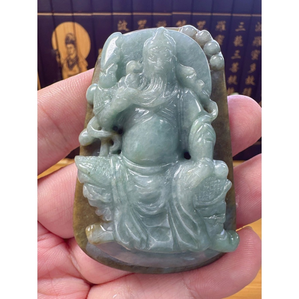 天然翡翠A貨-忠義千秋武財神-關聖帝君 商品編號052909-細節圖5