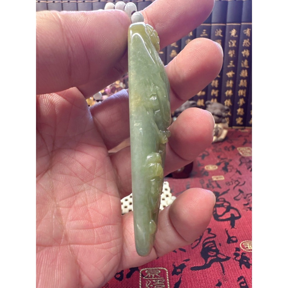 天然翡翠A貨-乘龍關聖帝君 商品編號051504-細節圖6
