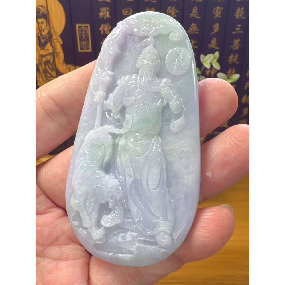 天然翡翠A貨-五虎將-關聖帝君 商品編號052907-細節圖2