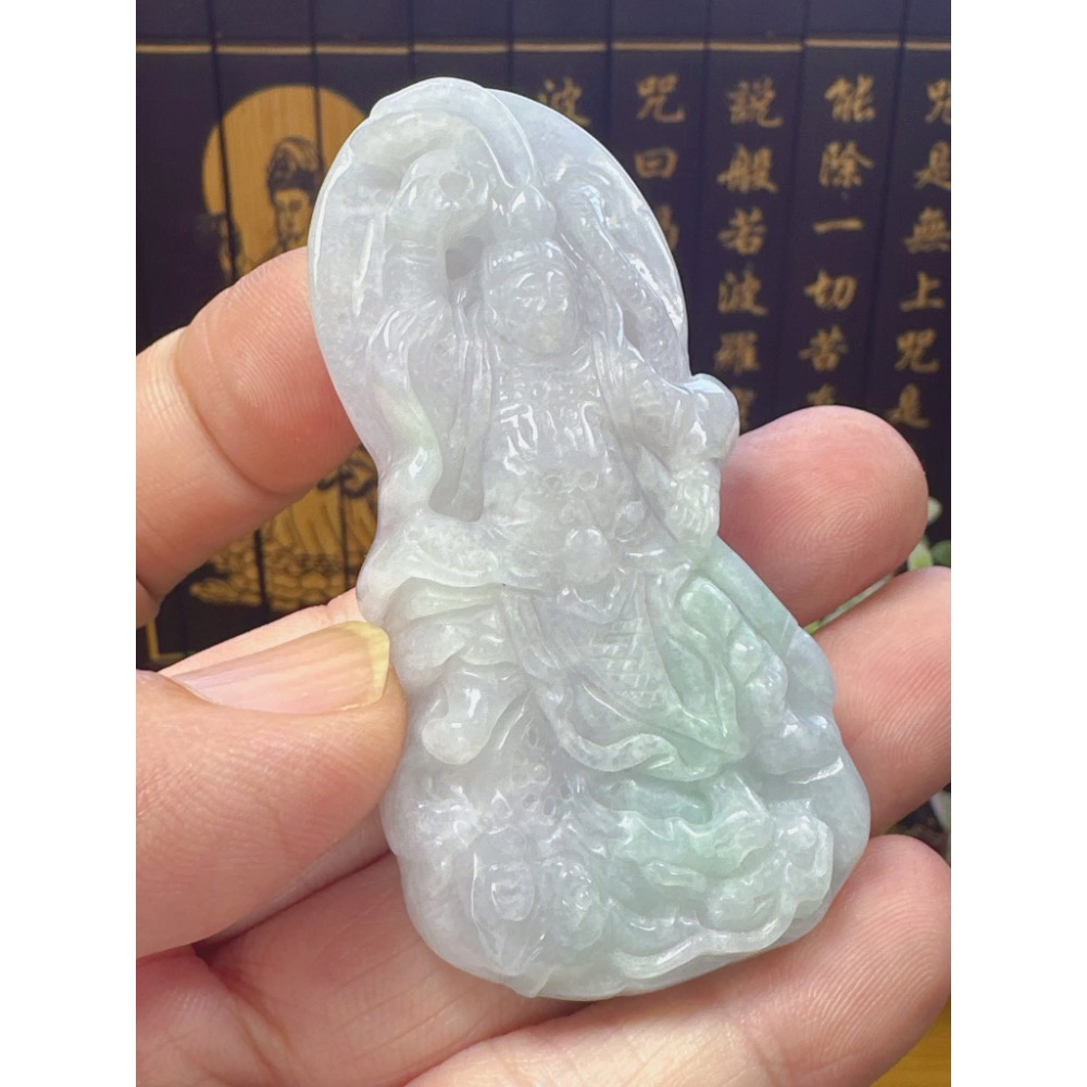 天然翡翠A貨-中壇元帥三太子 商品編號052709-細節圖2