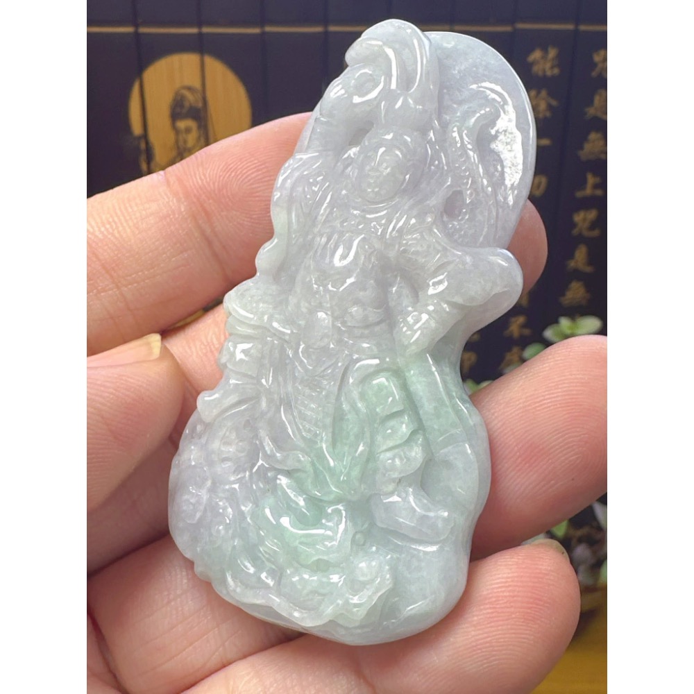 天然翡翠A貨-中壇元帥三太子 商品編號052709-細節圖3