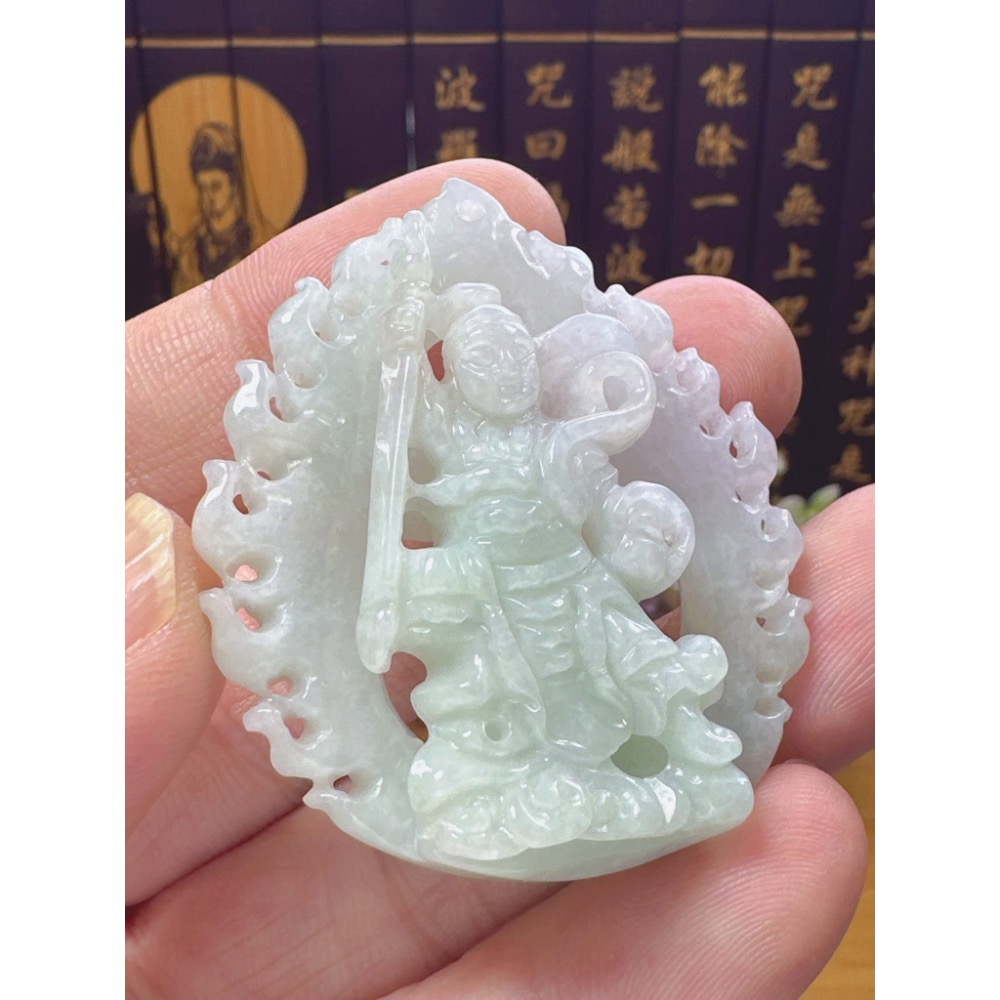 天然翡翠A貨-中壇元帥三太子 商品編號052804-細節圖4