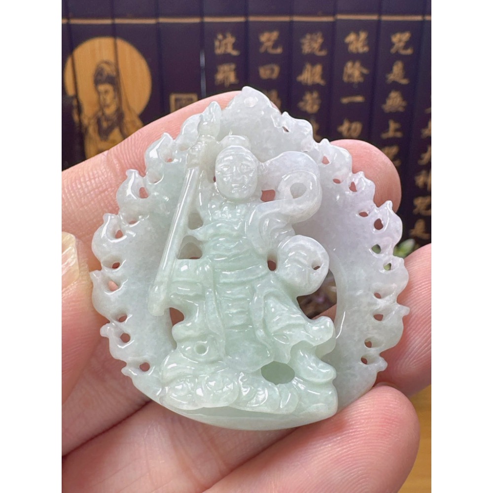 天然翡翠A貨-中壇元帥三太子 商品編號052804-細節圖5