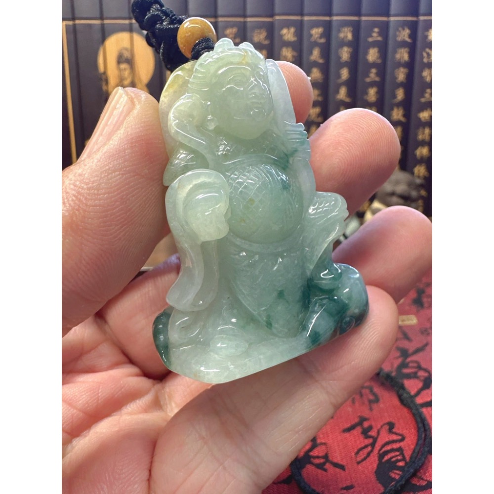 天然翡翠A貨-中壇元帥三太子 商品編號051508-細節圖3