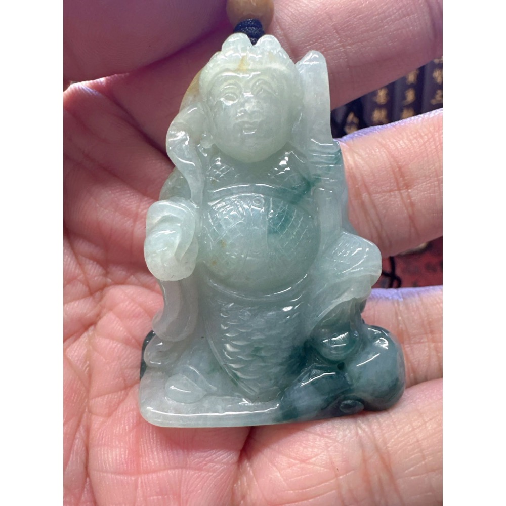 天然翡翠A貨-中壇元帥三太子 商品編號051508-細節圖6