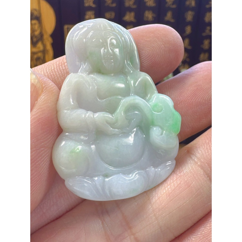 天然翡翠A貨-觀自在如意觀音 商品編號053108-細節圖3
