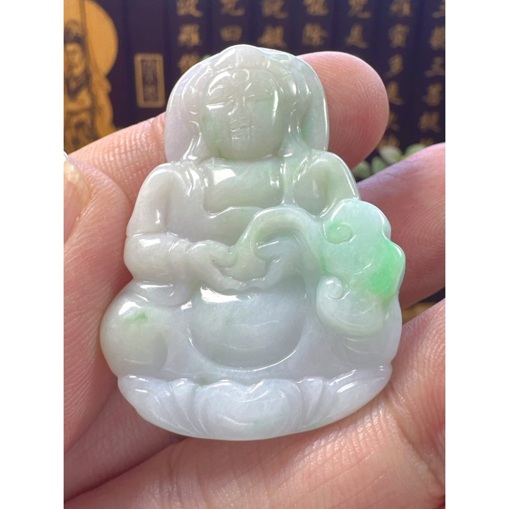 天然翡翠A貨-觀自在如意觀音 商品編號053108-細節圖5