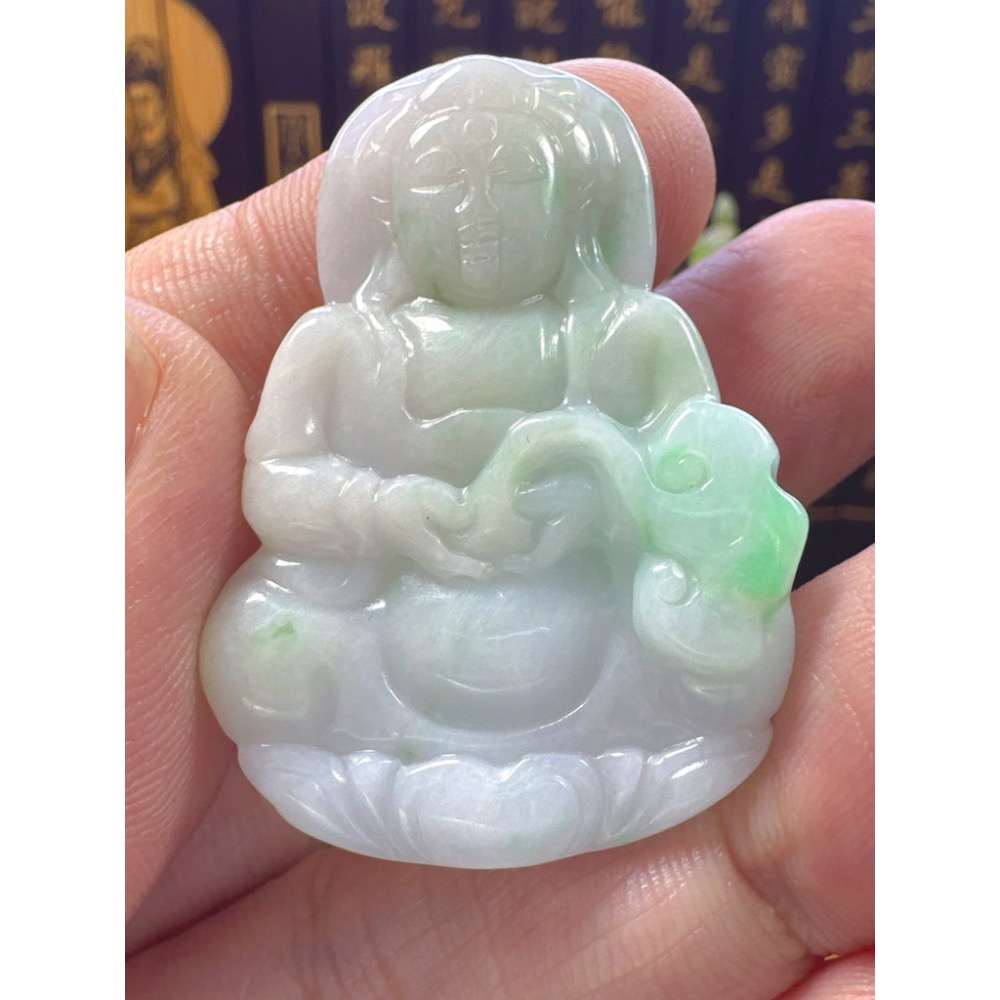 天然翡翠A貨-觀自在如意觀音 商品編號053108-細節圖6