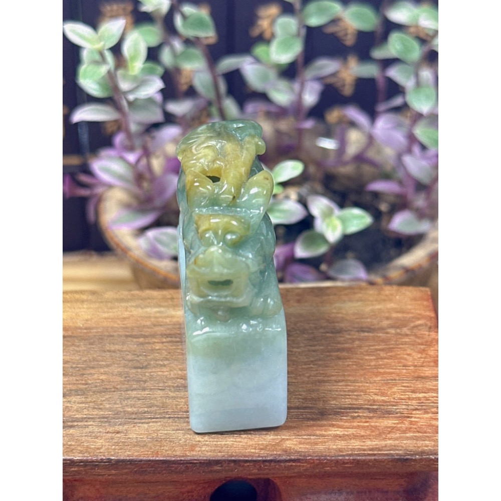 天然翡翠A貨-招財貔貅印章 商品編號052116-細節圖3