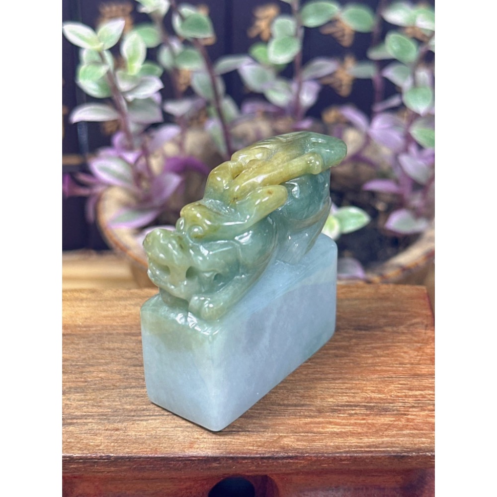 天然翡翠A貨-招財貔貅印章 商品編號052116-細節圖4