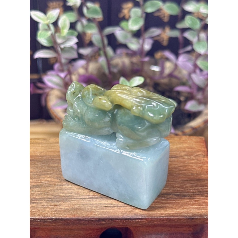 天然翡翠A貨-招財貔貅印章 商品編號052116-細節圖6