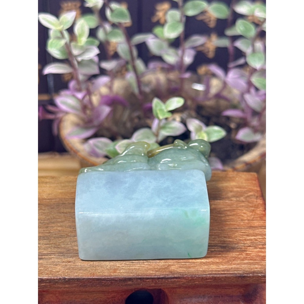 天然翡翠A貨-招財貔貅印章 商品編號052116-細節圖9