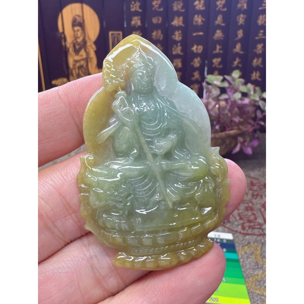 天然翡翠A貨-地藏王菩薩 商品編號050505-細節圖2