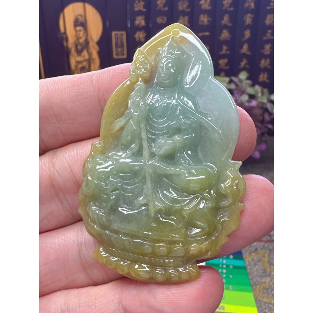 天然翡翠A貨-地藏王菩薩 商品編號050505-細節圖3
