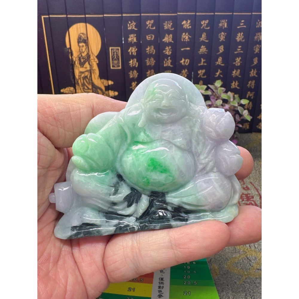 天然翡翠A貨-歡喜財神彌勒佛擺件 商品編號050514-細節圖5