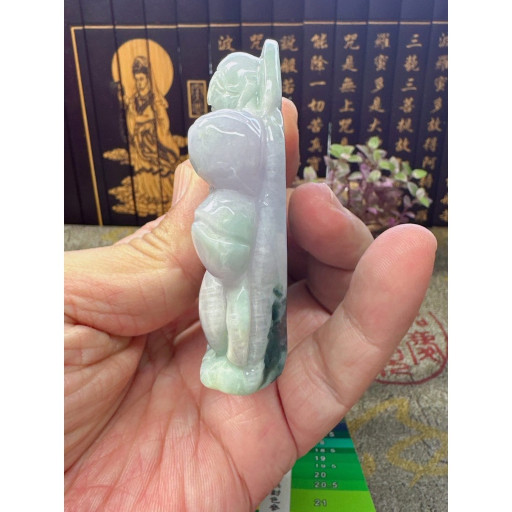 天然翡翠A貨-歡喜財神彌勒佛擺件 商品編號050514-細節圖6