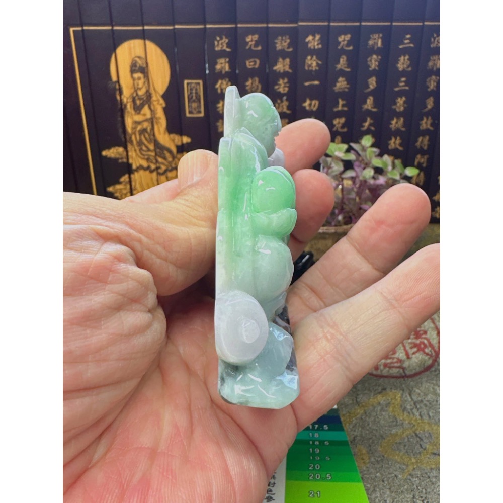 天然翡翠A貨-歡喜財神彌勒佛擺件 商品編號050514-細節圖7