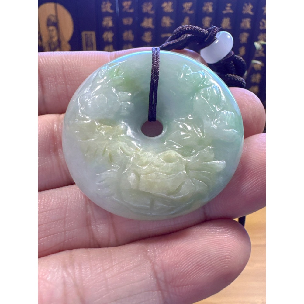 天然翡翠A貨-榮華富貴平安扣 商品編號061502-細節圖5