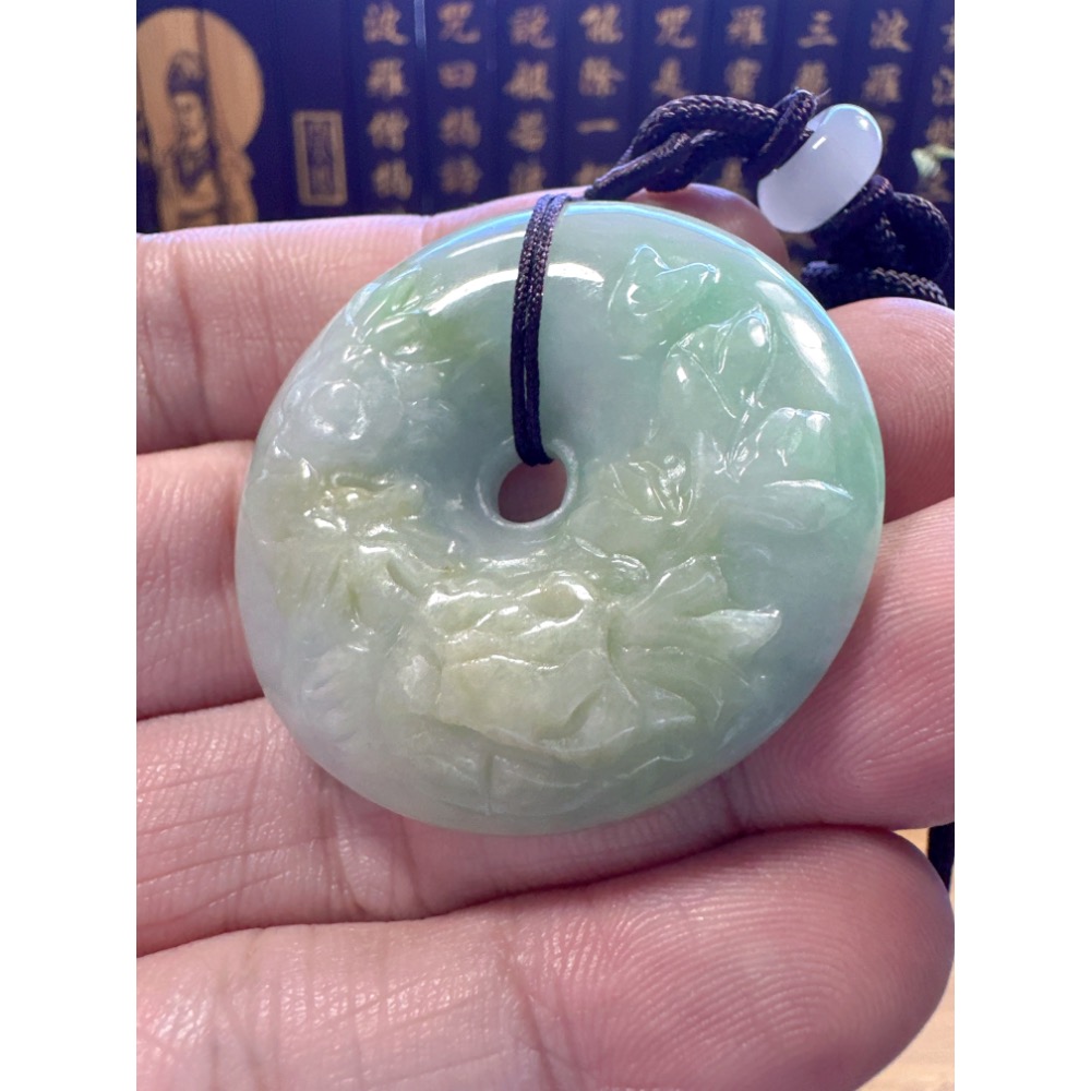 天然翡翠A貨-榮華富貴平安扣 商品編號061502-細節圖6