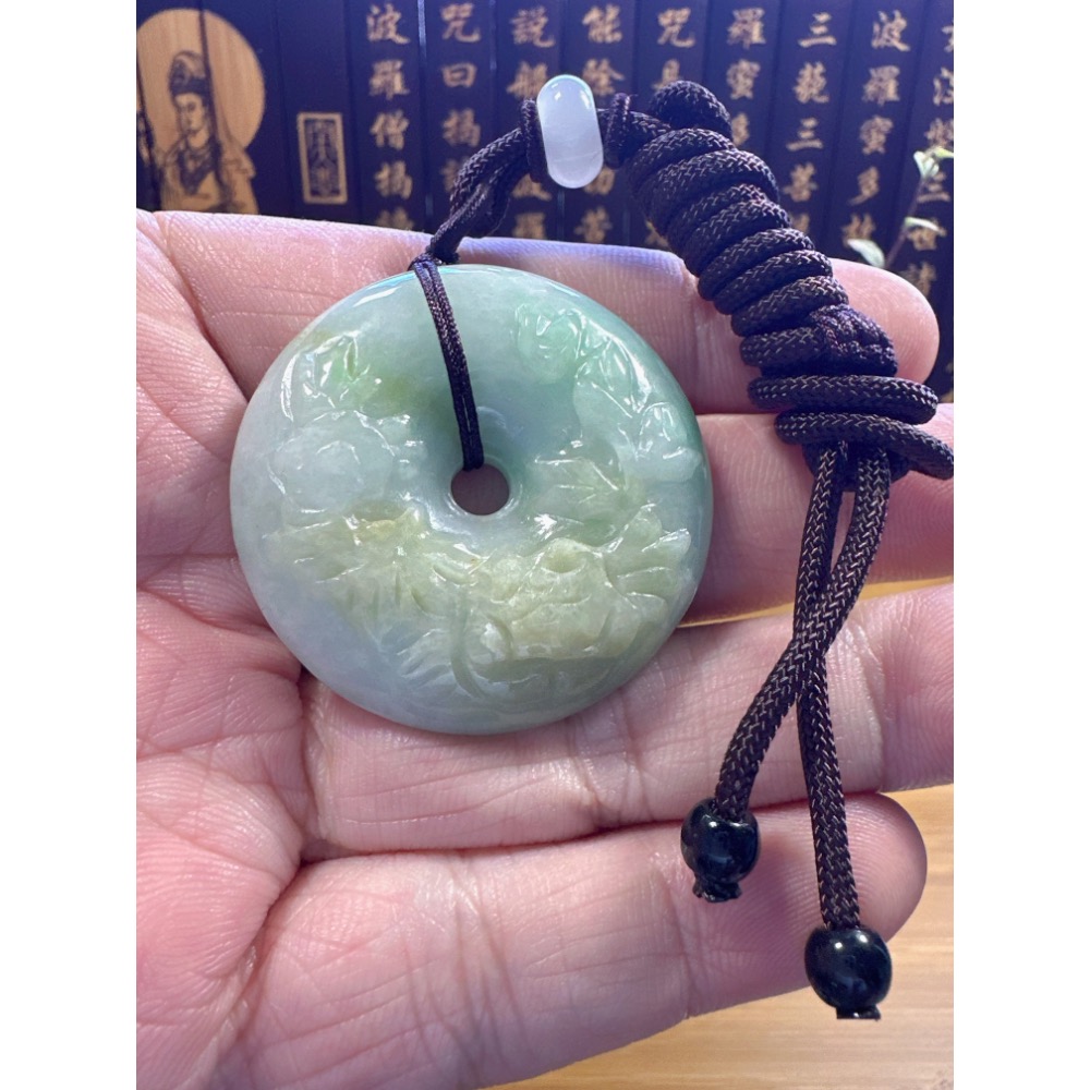 天然翡翠A貨-榮華富貴平安扣 商品編號061502-細節圖7