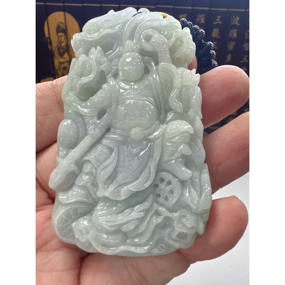 天然翡翠A貨-九龍三太子玉牌 商品編號061808-細節圖2