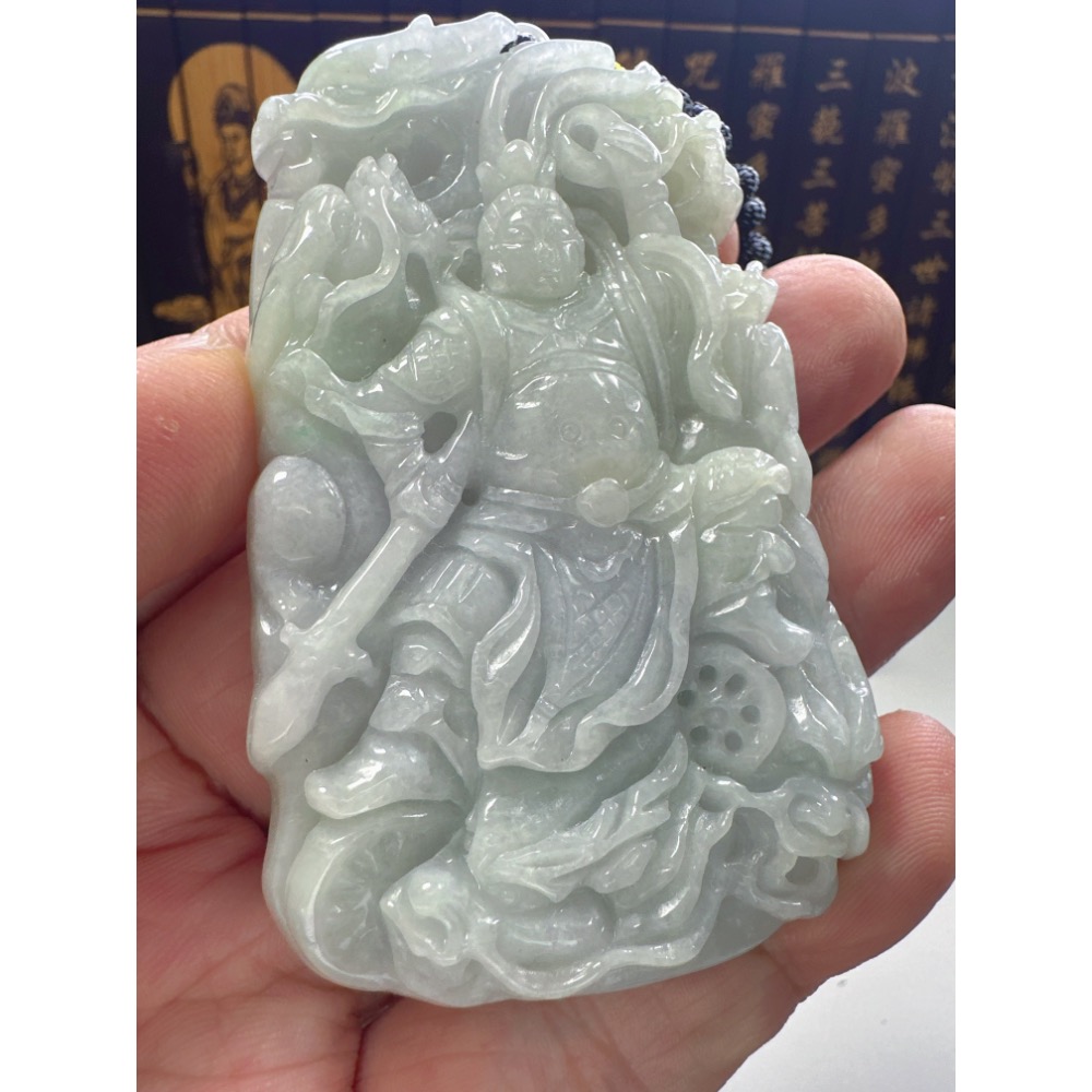 天然翡翠A貨-九龍三太子玉牌 商品編號061808-細節圖3