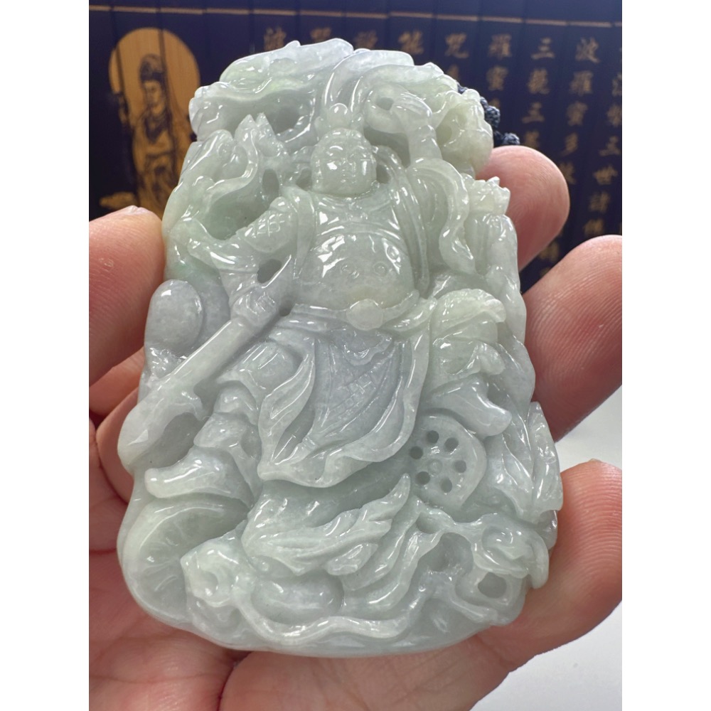 天然翡翠A貨-九龍三太子玉牌 商品編號061808-細節圖5