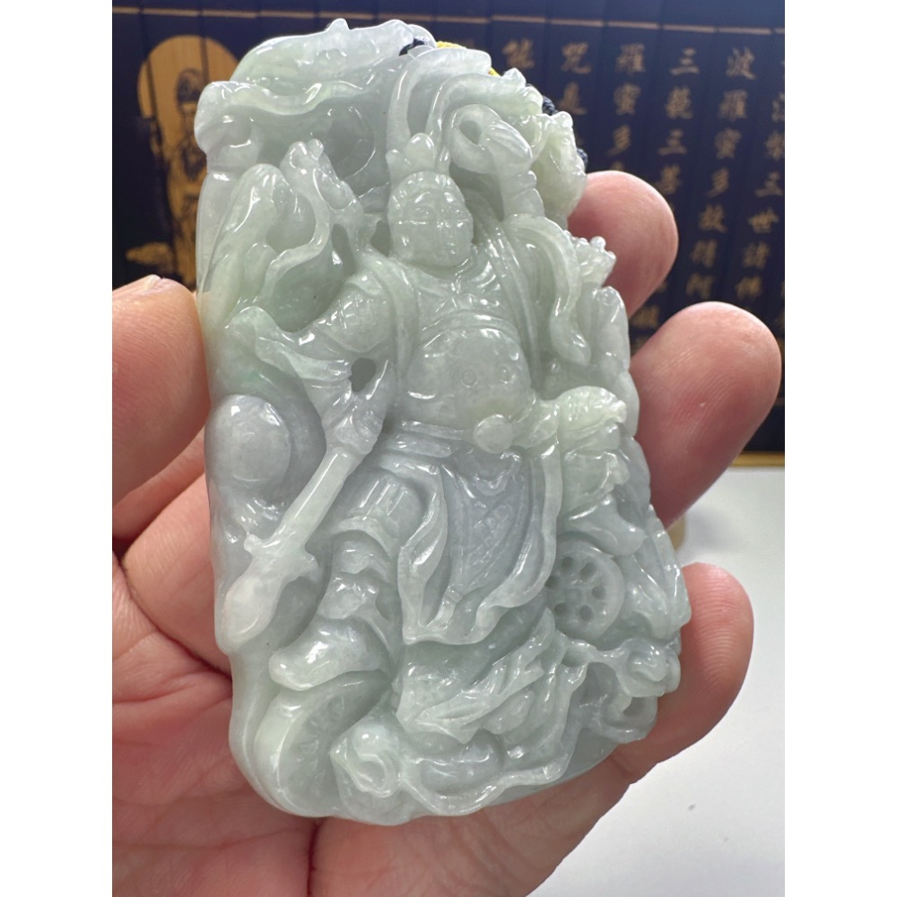 天然翡翠A貨-九龍三太子玉牌 商品編號061808-細節圖6