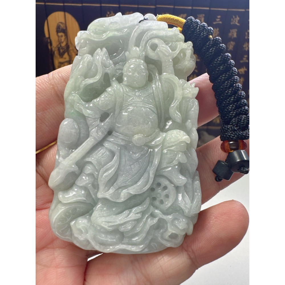 天然翡翠A貨-九龍三太子玉牌 商品編號061808-細節圖7