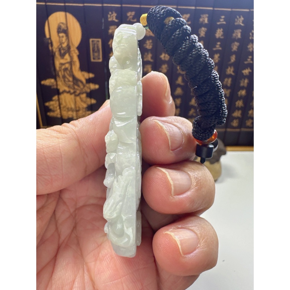 天然翡翠A貨-九龍三太子玉牌 商品編號061808-細節圖8
