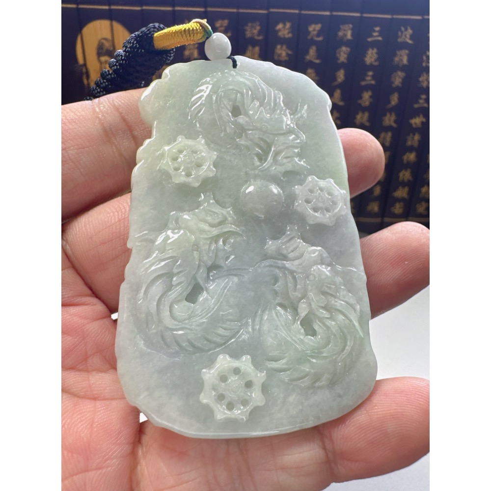 天然翡翠A貨-九龍三太子玉牌 商品編號061808-細節圖9