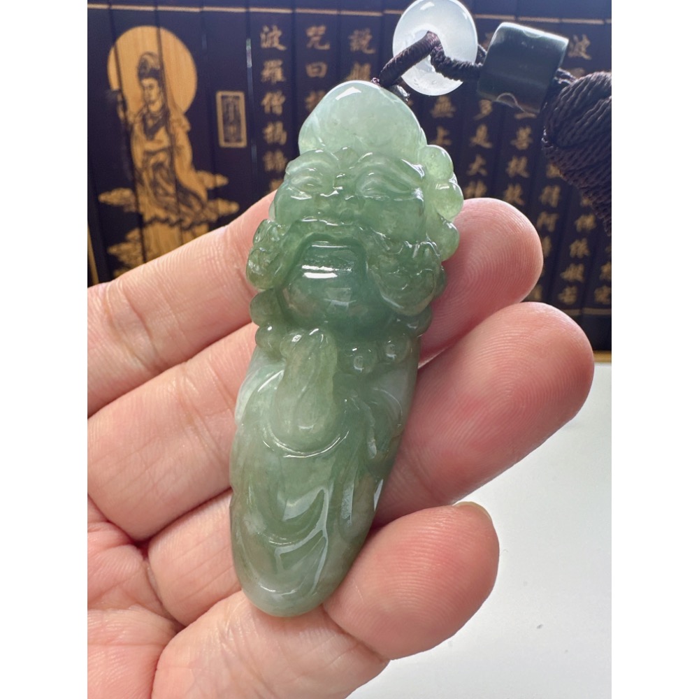 天然翡翠A貨-達摩祖師掛件  商品編號061903-細節圖4