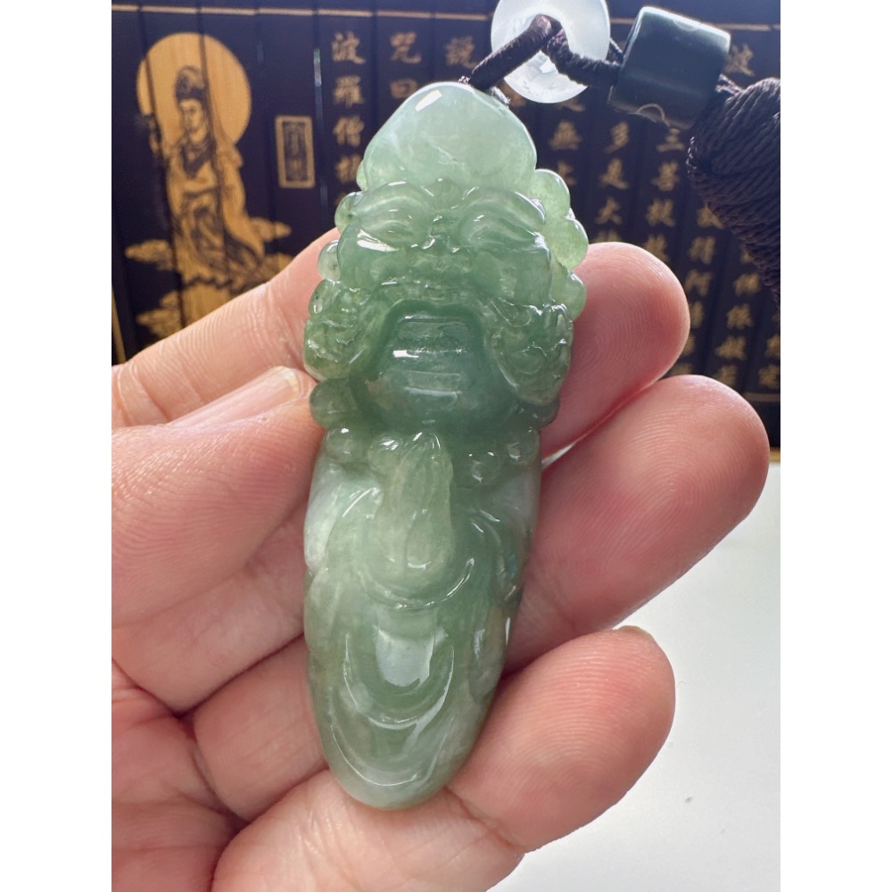 天然翡翠A貨-達摩祖師掛件  商品編號061903-細節圖5