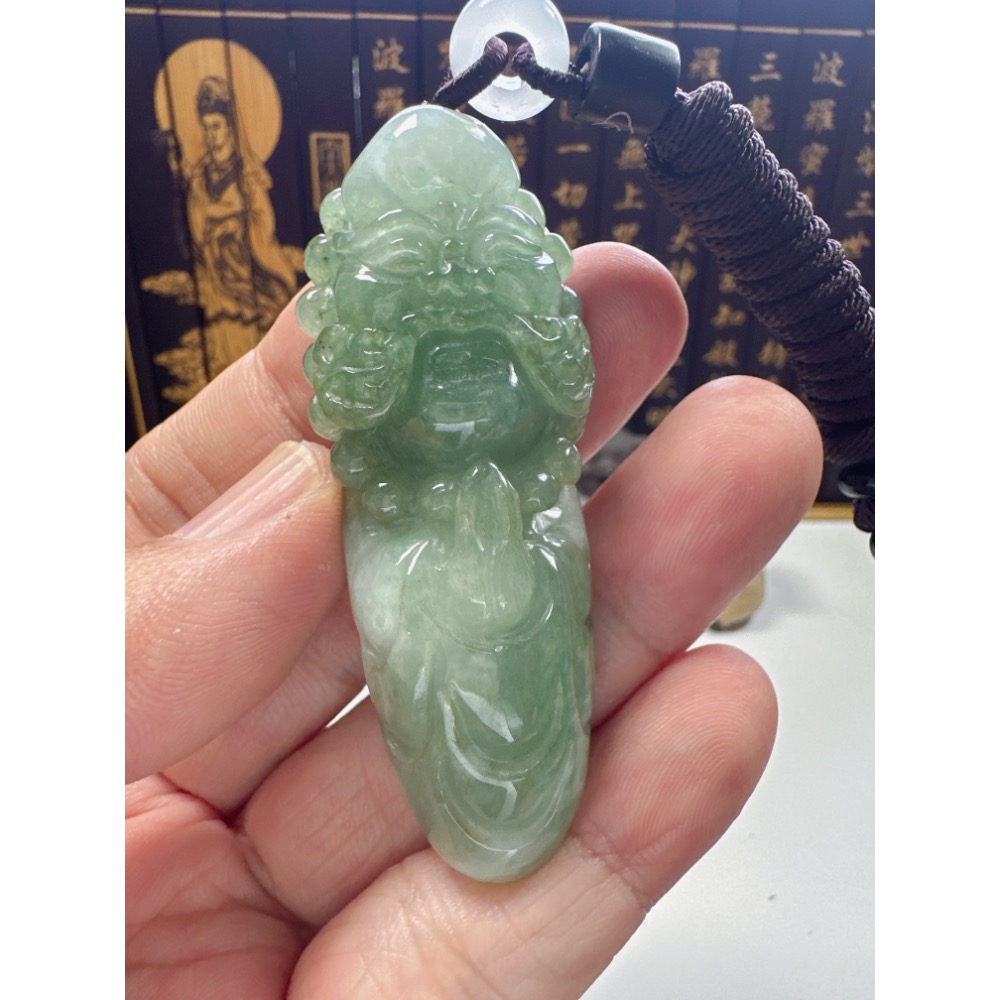 天然翡翠A貨-達摩祖師掛件  商品編號061903-細節圖6