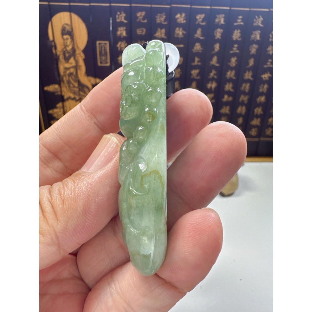 天然翡翠A貨-達摩祖師掛件  商品編號061903-細節圖8