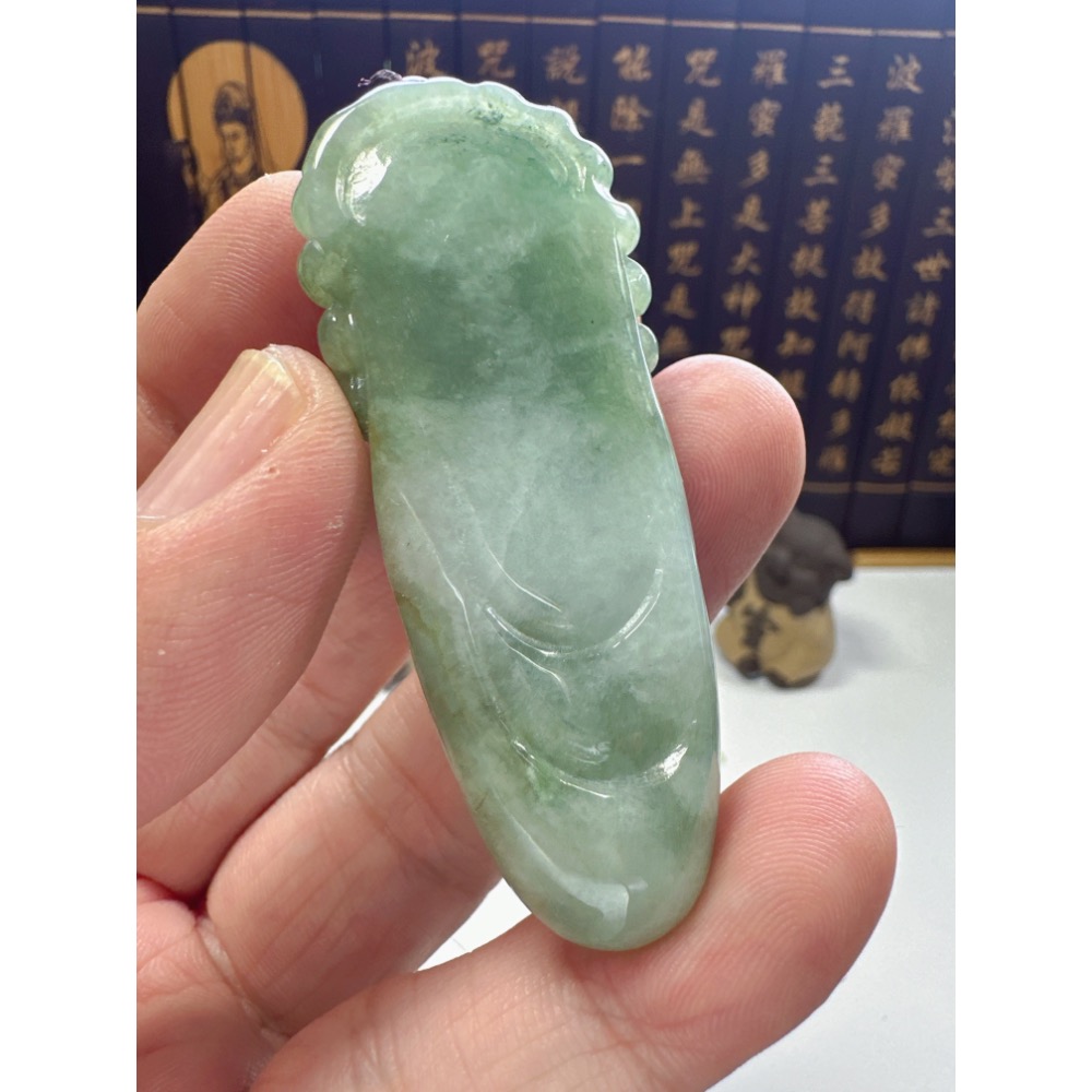 天然翡翠A貨-達摩祖師掛件  商品編號061903-細節圖9