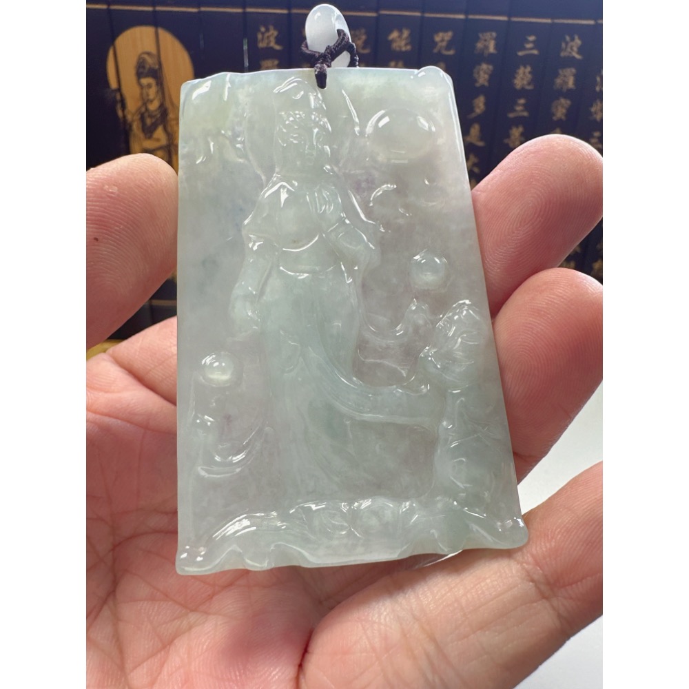 天然翡翠A貨-觀自在送子觀音  商品編號061906-細節圖3