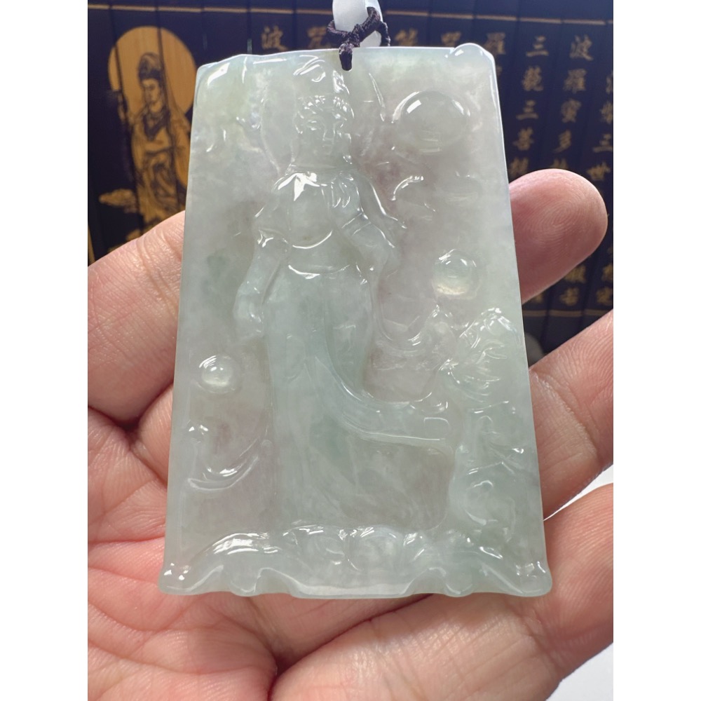 天然翡翠A貨-觀自在送子觀音  商品編號061906-細節圖5