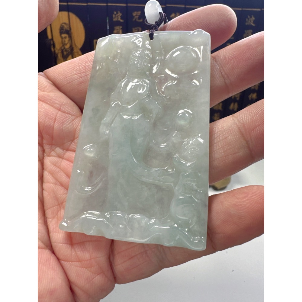 天然翡翠A貨-觀自在送子觀音  商品編號061906-細節圖6