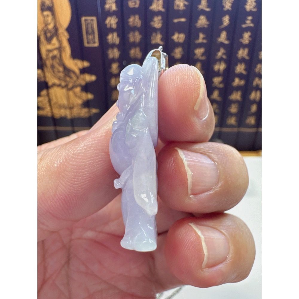 天然翡翠A貨-歡喜財神彌勒佛造型掛件 商品編號062001-細節圖8